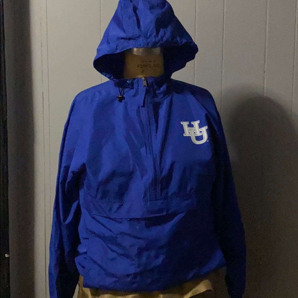 Champion Hampton University blue windbreaker